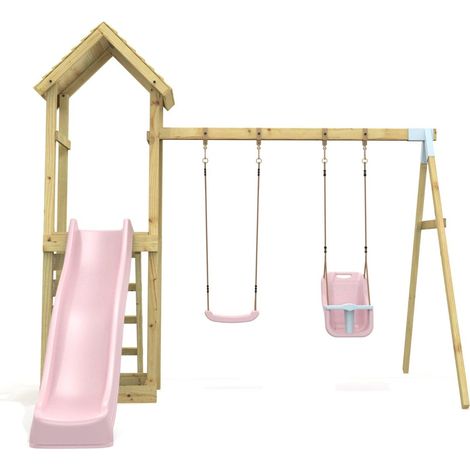 Rebo Climbing Frame with Swing and Slide - Rainier