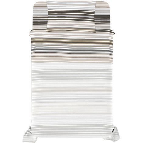 Set Lenzuola Singolo con Stampa Sopra Sotto e Federa Linea River Tigri (1/5)