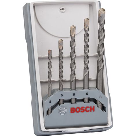 Bosch Professional 5 pezzi CYL-3 punte da calcestruzzo Set (per calcestruzzo, Ø 4–8 mm, accessorio perforatrice a percussione)