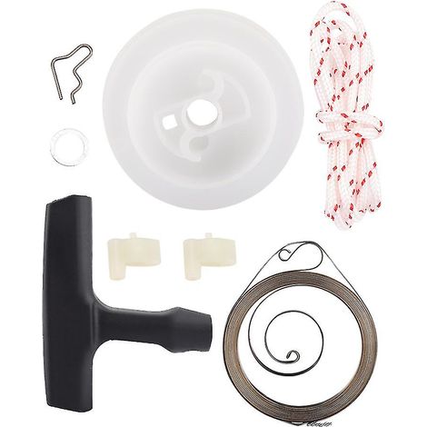 Kit de remplacement de pièces pour tondeuse à gazon : poulie, corde et ressorts de poignée de démarrage pour modèles 029, 039, MS290 et MS390. (1/5)