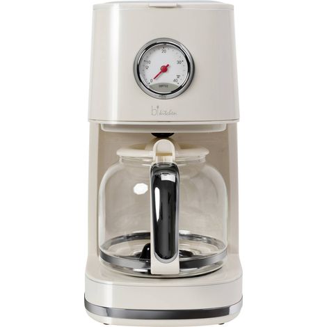 [NEUWERTIG] B-Ware BiKitchen Nostalgia 150 Kaffeemaschine cremeweiß 12 Tassen Warmhaltefunktion