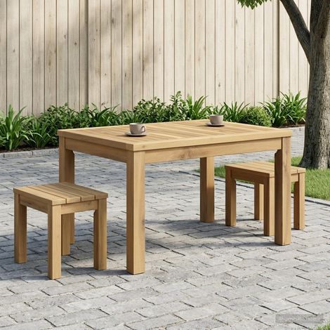 vidaXL Mesa de centro Blanco 49 x 68,5 x 36 cm Madera de Acacia Sólida (1/5)