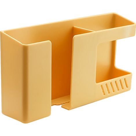 Organisateur mural robuste avec fente pour câble ABS, support de télécommande Simple et élégant, facile à installer, pour chambre à coucher et salon, jaune (1/5)