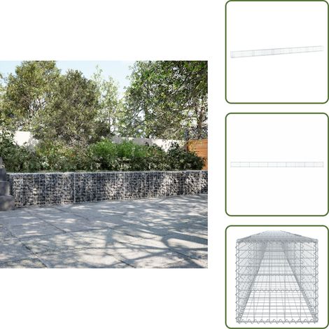vidaXL Panier gabion avec couvercle 1000x50x50 cm fer galvanisé (1/5)