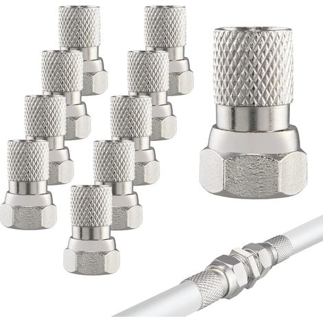 F-Connector 7mm, Connecteur F, Prise F, Adaptateur Antenne TV, Prise Antenne TV, Fiche Antenne TV, Câble Type F, F Connector, Prise Coaxial TV, Fiche Coaxiale TV, F Type, Cable Coaxial Fiche F (1/5)