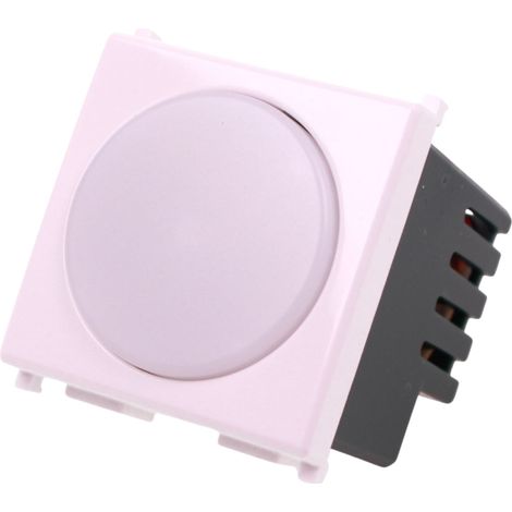Serie Civile ETTROIT Bianco Compatibile Con Vimar Plana (Luce Emergenza LED 2M 6000K)