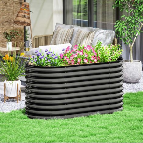 Jardinera elevada de acero modular 160x80x80 cm OKMYHOME (1/5)