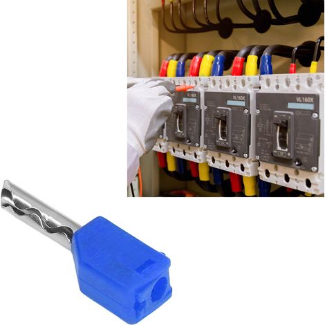 Zubehör für Lehrmittel: 4 mm quadratischer Hohlbananenstecker, blau vernickelter Reinkupfer-Anschlussstecker (1/5)