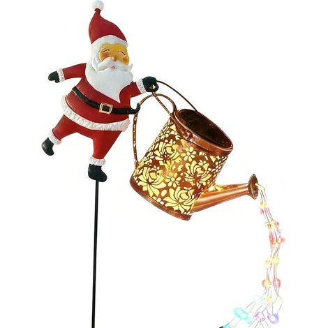 Décoration de jardin solaire Père Noël à piquer, décoration de Noël extérieure (1/5)