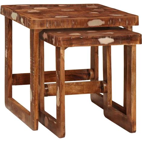 Tables d'appoint-Table basse-Table Salon Multicolore bois de récupération massif 124656 (1/5)