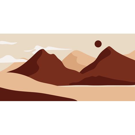 Papier peint panoramique - Paysage Boho - 130 cm x 65 cm (1/2)