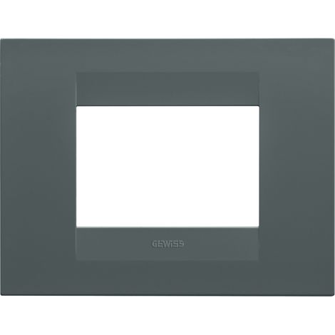 PLAQUE GEO RECTANGULAIRE 3P SARCELLE GEWISS GW16403VZ (1/2)