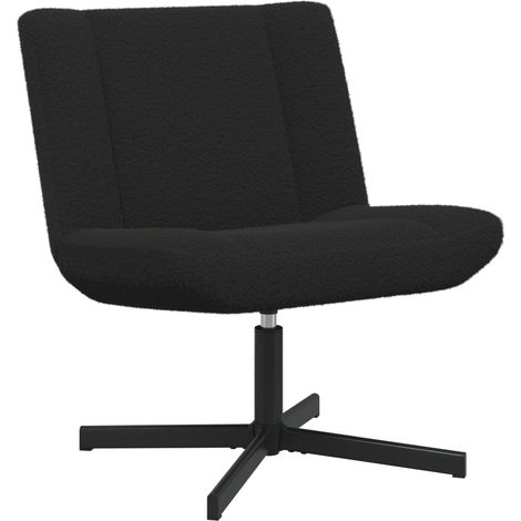 Drehstuhl Schwarz 63 x 75 x 76 cm Schafsleder