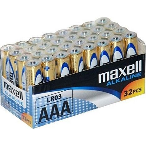 Pilas Alcalinas Maxell MX-LR03 AAA 32 LR03 AAA 1.5V (32 pcs) 1,5 V