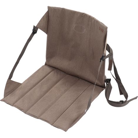 Coussin de siège pliable triangulaire avec dossier en filet et poche, résistant à l'usure, pour chaise portable idéale pour la randonnée et la pêche.