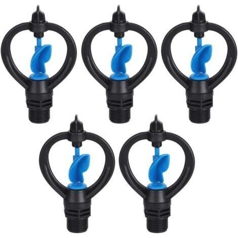 5 pièces arroseurs de pelouse Jardin pelouse arroseurs à Turbine en Plastique arroseur de Jardin Buses d'arrosage Outils d'irrigation (1/4)