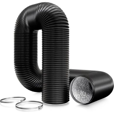 1 Conduit ventilation, flexible aluminium, diamètre 125mm, longueur 3m, cuisine, salle de bain (1/5)