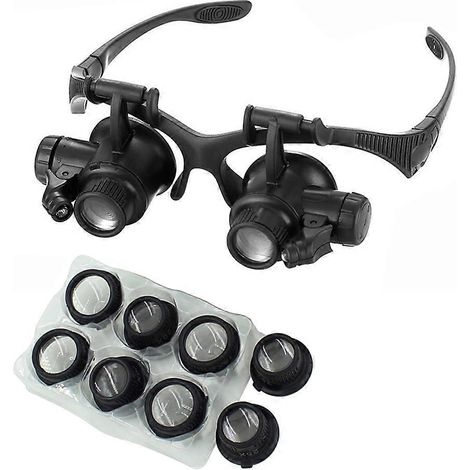 Lunettes loupe portables, bandeaux loupe, lunettes loupe frontales, lunettes à LED pour les yeux (1/5)
