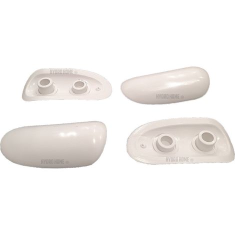 Kit 4 pezzi paracolpi PAR007 piatti grigi in plastica per Copriwater sedile Wc (1/2)
