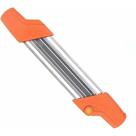 Affûteuse de chaîne de tronçonneuse 2 en 1 Easy File 3/8 "/ 4.0mm, ensemble d'affûtage de dents rapide de pas de scie à chaîne avec poignées, convient à toutes les marques Chiansaw 3/8" Pitch Chian (1/4)