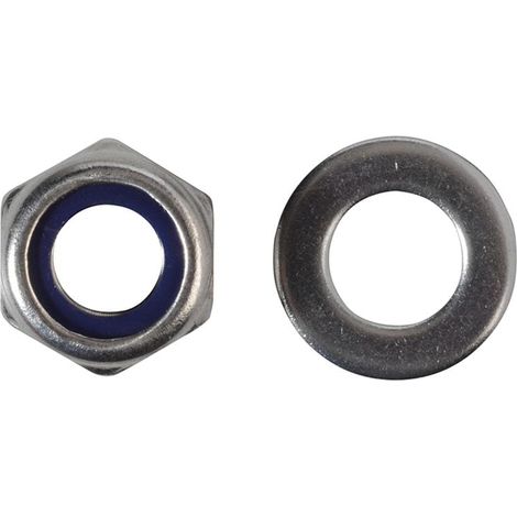 Forgefix Nyloc Nuts & Washers A2 Stainless Steel M10 ForgePack 8 FORFPNYL10SS (1/4)