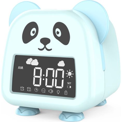 Sveglia per bambini, dispositivo per l'allenamento del sonno con luce notturna integrata, batteria al litio ricaricabile da 1200 mAh, timer per il riposino, sveglia luminosa per la camera dei ragazzi.