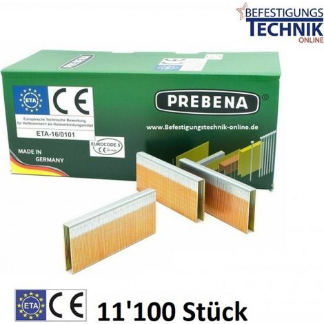Prebena Klammern Z 38mm CSVHA ETA verzinkt für 5C-Z75 Haubold KG 700 Tjep PZQ KL-57 11,1M"-"EN15279