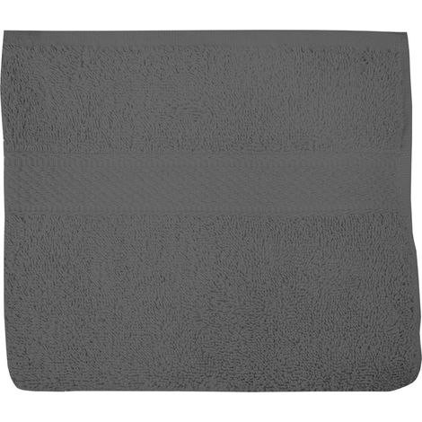 Serviette de toilette en coton 500 gr/m2 50x90 cm LAGUNE gris, par Soleil d'ocre