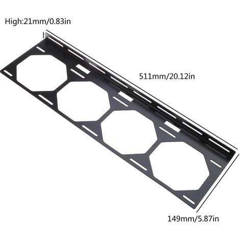 Boîtier PC DIY 120 240 360 480 radiateur watercooling, support externe, conversion ventilateur 12cm 14cm, support de montage gris (1/2)