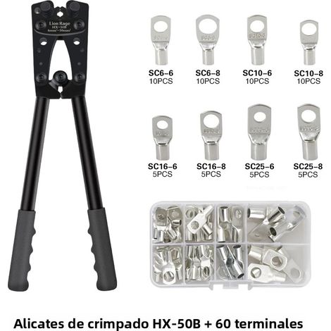 Outil de sertissage multifonctionnel pour tubes en acier au carbone et bornes de câbles de batterie. (1/4)