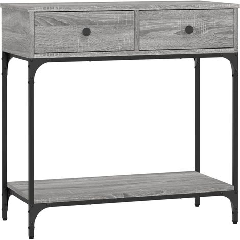 Table console，Table d'appoint，Bout de canapé，Meuble d'entrée sonoma gris 75x34,5x75 cm bois d'ingénierie