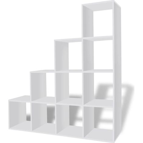 Maison Exclusive - Libreria / Scaffale Espositore a Scala 142 cm Bianco (1/5)