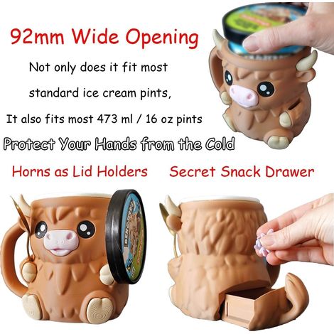 Support de Verre Highland Cow pour Pinte Manchon Verre Poignée