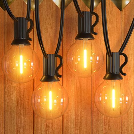 1 Guirlande lumineuse, 7,6m, E12, IP45, ampoules incassables, extérieur, patio fête mariage
