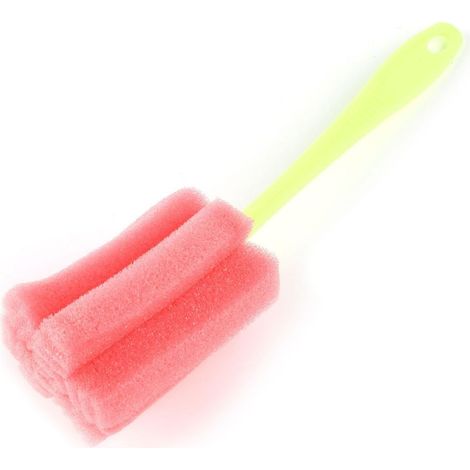 Poignée en plastique éponge ménage tasse de lait bouteille outil de nettoyage brosse (1/2)