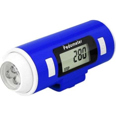 Podomètre LED Multifonction for Personnes Âgées, Compteur De Marche, Veilleuse, Éclairage, Fonction D'alarme d'urgence, Podomètre Lecture Précise (1/5)