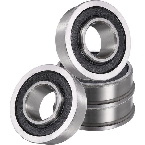 4pcs Roulement à Billes à Bride, Roulement à Billes de Précision Acier Double Joint en Caoutchouc pour Remplacement Tondeuse à Gazon Brouette Chariot, 16x35x13mm(ID x OD x Hauteur) (1/5)