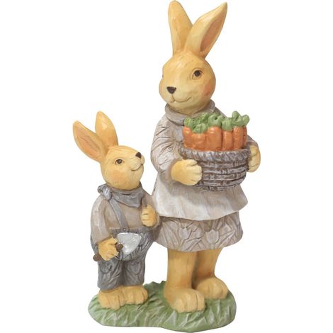 Statue Lapin - Décoration de Table pour Printemps et Pâques - En Sisal et Toile de Jute - Idéal pour Intérieur Extérieur - 1 Pièce (1/5)