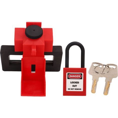 Kit de cadenas de sécurité de verrouillage de disjoncteur à pince, étiquette de verrouillage universelle en Nylon résistante à la chaleur (1/5)