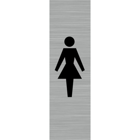 Pictogramme TOILETTES FEMMES (Q0131).- Plaque aluminium brossé - (1/5)