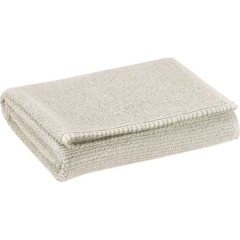 Drap de Bain Lin 90 x 150 cm en Éponge 100% Coton Finition Point de Cheval - PANGIVO (1/3)