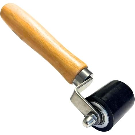 Roulette de pression en silicone - Poignée ergonomique en bois et roulement à billes - Pour les transformateurs fréquents/intérieurs (1/5)