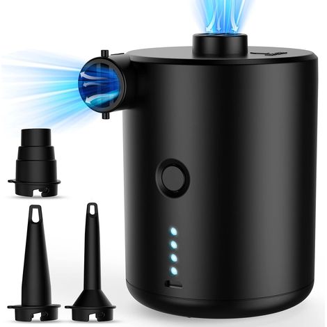Pompa ad aria elettrica Pompa a batteria portatile: piccola pompa elettrica con compressore elettrico Mini pompa ad aria elettrica USB con 4000 mAh ricaricabile per piscina Campeggio Materasso ad aria (1/5)