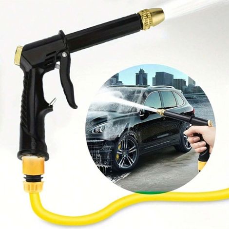 SABIR Buse de tuyau d'arrosage, distributeur de savon et connecteurs rapides, pistolet de lavage haute pression en plastique (1/5)