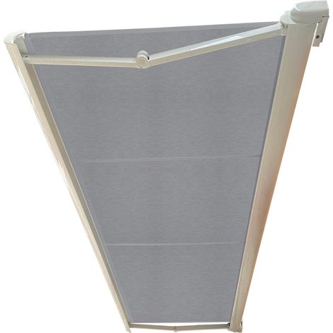 STORE BANNE COFFRE INTEGRAL MOTORISE RAL BLANC 5,2 X 3 TOILE DICKSON® SOURIS (1/5)