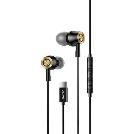 USAMS Stereo-Kopfhörer EP-43 Metall USB-C Schwarz/Schwarz HSEP4301 (1/5)