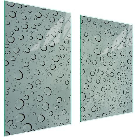 GLASSCHUTZPLATTE FÜR KÜCHE 65x52 DROPS