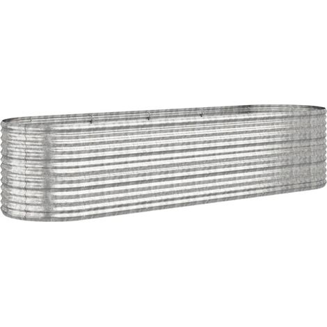 Jardinera elevada para plantas y flores apta para terrazas y jardines acero con recubrimiento en polvo acabado plata 020039720 (1/5)