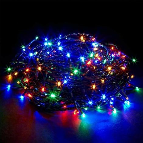 Luci natalizie a batteria Catena Luminosa 144 LED Multicolore lunga 14 metri con Timer Interno Esterno Luce di Natale colorate per alberi di Natale, balconi, finestre, terrazze