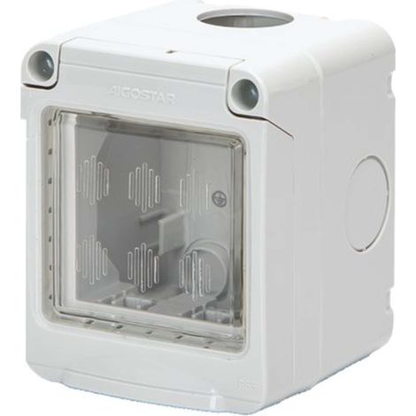 INVOLUCRO A PARETE + PORTELLA IP55  - POSTI 2 MM 67X83 H.MM 65 X ABM - 6 pezzi
